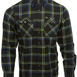 DIXXON Infeczious Grooves Black and Yellow Plaid XL Casual Button Down Shirt